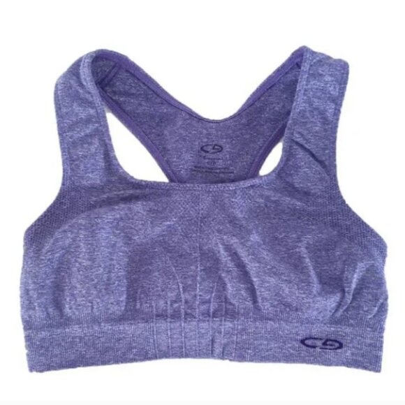 Sports Bras Lot of 3 | Puma Champion - Black Purple Grey Athletic Gym Workout - Picture 4 of 7